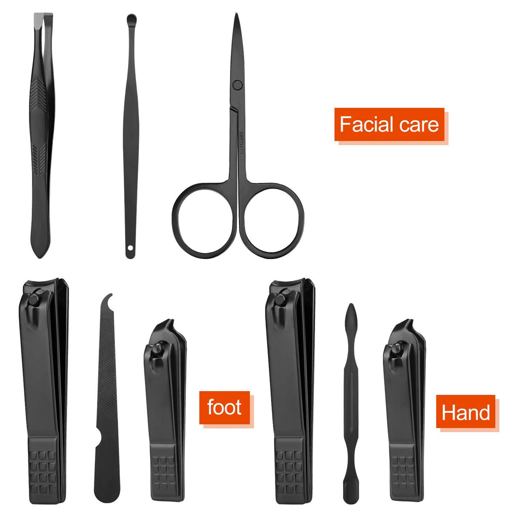 Manicure set Men Personal Care Tools Accessories Finger and Toe Nail Clippers Set Professional Manicure Pedicure Kit With Travel Case Nail Grooming Kit Gifts for Men Women Father Mother